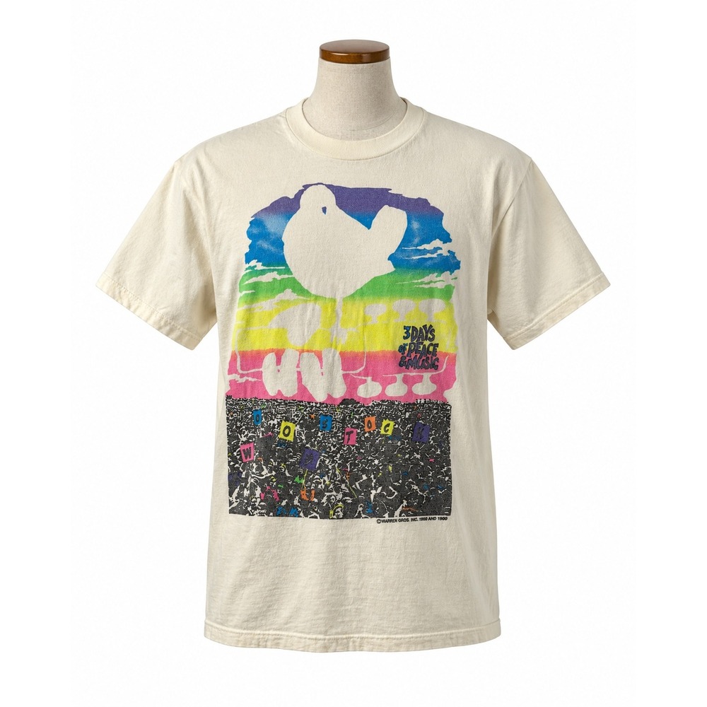 Fun Stuff NY Medium T-Shirt Woodstock 1989 20th Anniversary Single Stitch White